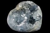 Crystal Filled Celestine (Celestite) Heart Geode - Madagascar #117330-5